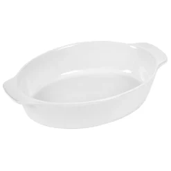 Gifi Plat à four ovale céramique blanc