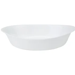 Gifi Plat à four ovale Luminarc verre blanc 25 cm