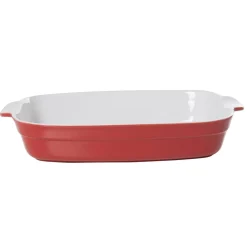 Gifi Plat à four rectangulaire rouge blanc grand format