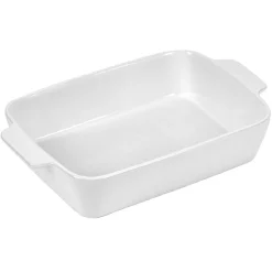 Gifi Plat à four rectangulaire avec poignées gris et blanc