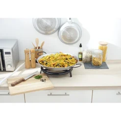 Gifi Plat à paella ø 40 cm avec réchaud gaz et trépied H66 cm