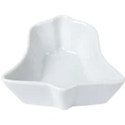 Gifi Plat apéritif porcelaine blanc 10x10xH.3,5 cm