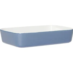 Gifi Plat cuisson rectangulaire exterieur bleu interieur blanc 1L 2L x2