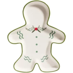 Gifi Plat de service en céramique forme bonhomme