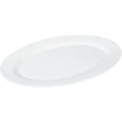 Gifi Plat de service ovale en porcelaine blanc