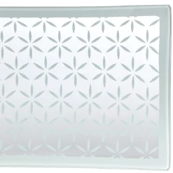 Gifi Plat de service rectangulaire blanc motif flocons