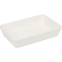 Gifi Plat rectangulaire cuisson four x3 céramique blanc