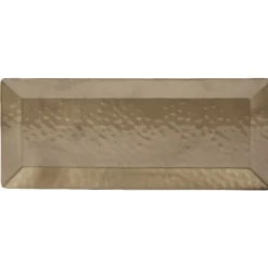 Gifi Plat rectangulaire doré noir martelé