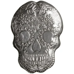 Gifi Plat tête de mort Halloween en verre