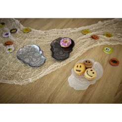 Gifi Plat tête de mort Halloween en verre