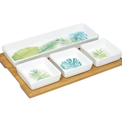 Gifi Plateau + 4 coupelles motif jungle