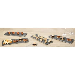 Gifi Plateau à apéritif ardoise x4