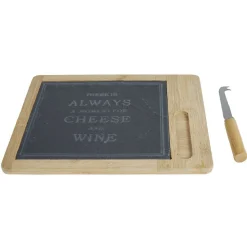 Gifi Plateau à fromage ardoise et 1 couteau