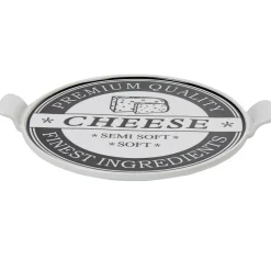 Gifi Plateau à fromage design noir et blanc