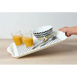 Gifi Plateau antidérapant blanc et gris