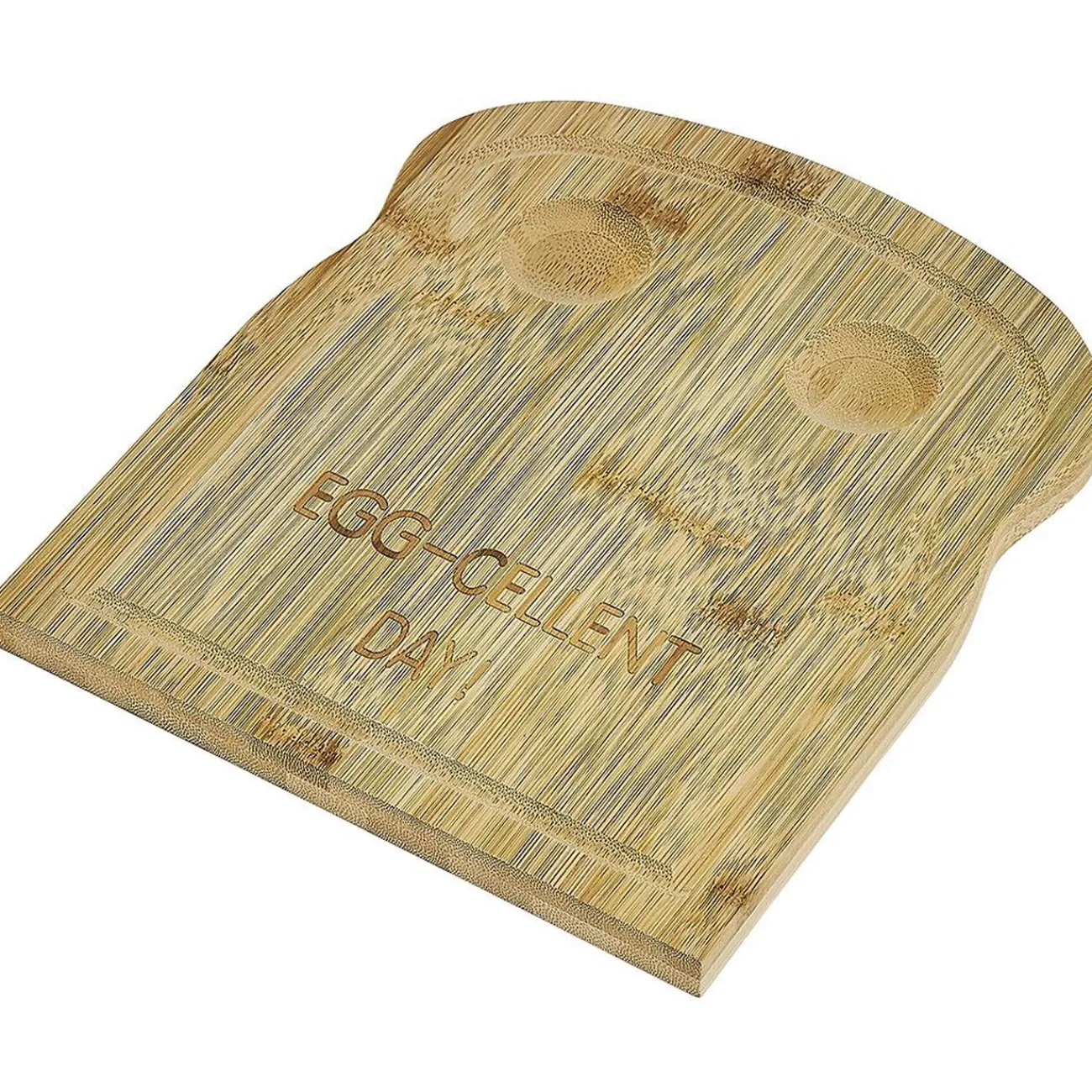 Gifi Plateau avec 2 emplacements à oeufs en bambou 24x20cm