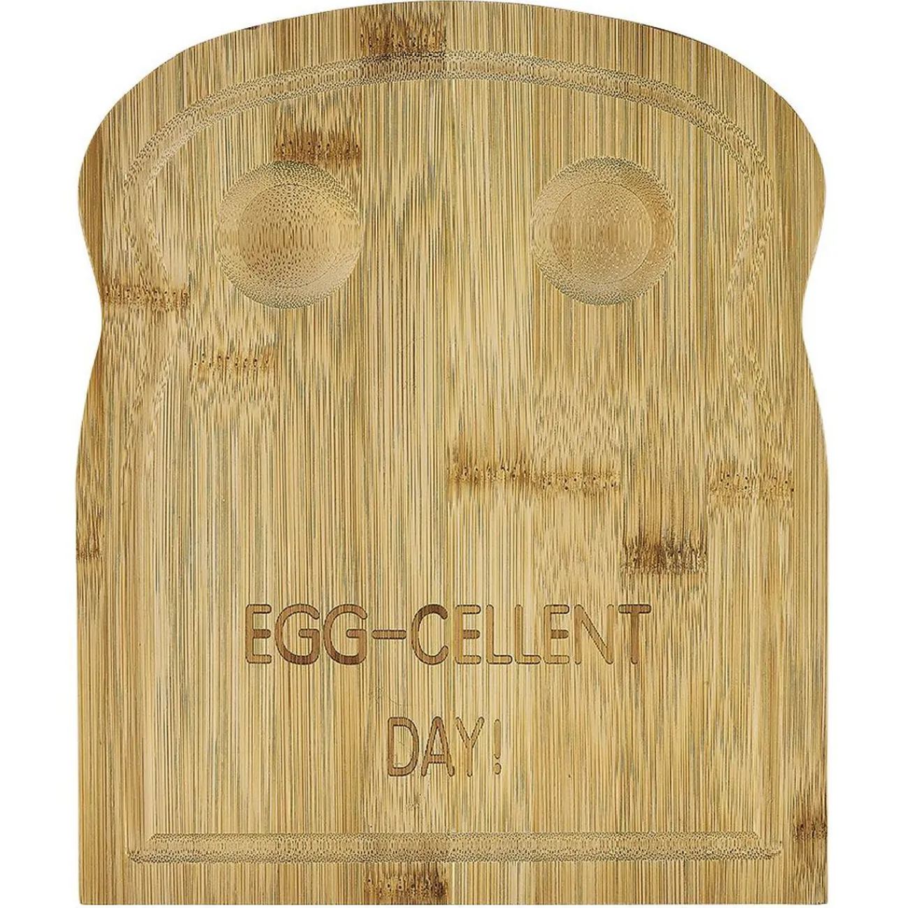 Gifi Plateau avec 2 emplacements à oeufs en bambou 24x20cm