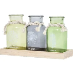 Gifi Plateau avec 3 photophores multicolores