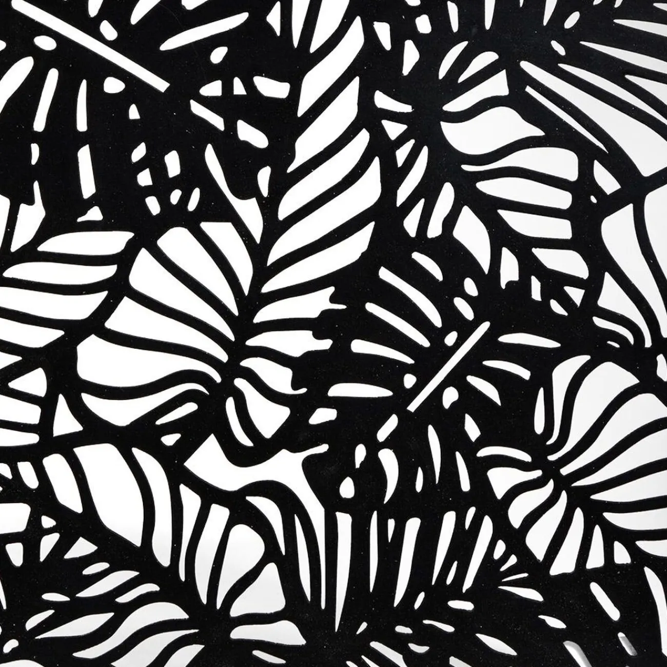 Gifi Plateau avec motif tropical ajouré et fond en verre