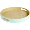 Gifi Plateau bambou contour coloré 35x35xH5cm