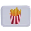 Gifi Plateau blanc rectangulaire style fast food cornet de frites