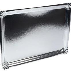 Gifi Plateau carton argenté x3