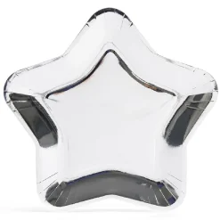 Gifi Plateau carton étoile argenté Ø24,5cm x6