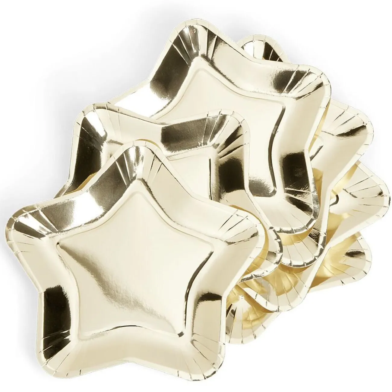 Gifi Plateau carton étoile doré Ø24,5cm x6