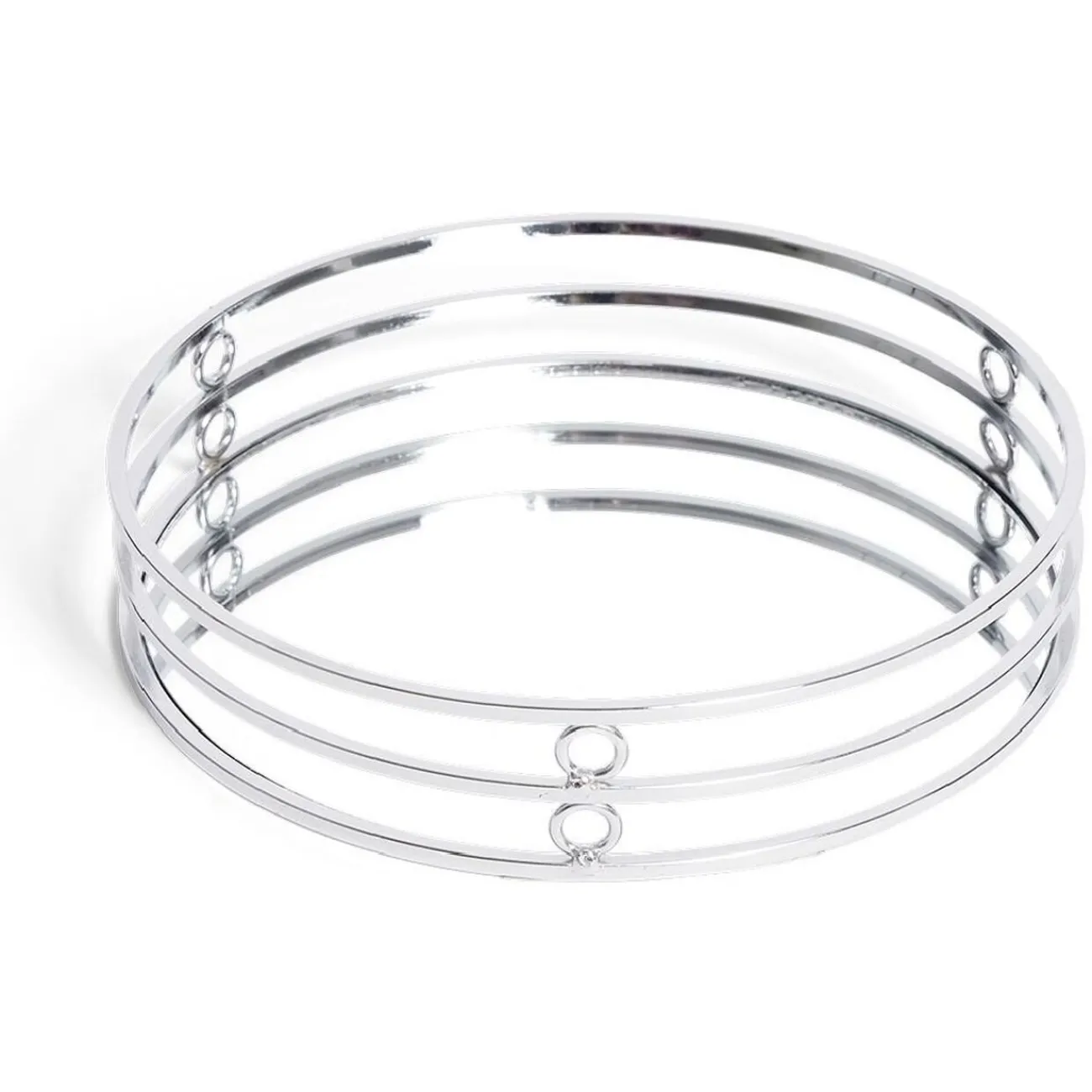 Gifi Plateau Ø19,5cm métal et verre doré