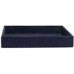 Gifi Plateau décoratif en velours bleu