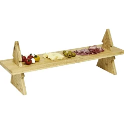 Gifi Plateau de présentation en bambou design sapin L60cm
