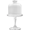 Gifi Plateau de présentation sur pied avec cloche Ø10cm verre transparent