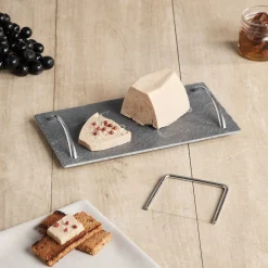 Gifi Plateau de service en ardoise avec 2 anses et lyre