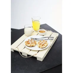 Gifi Plateau de service en bois à poser avec anses cordes