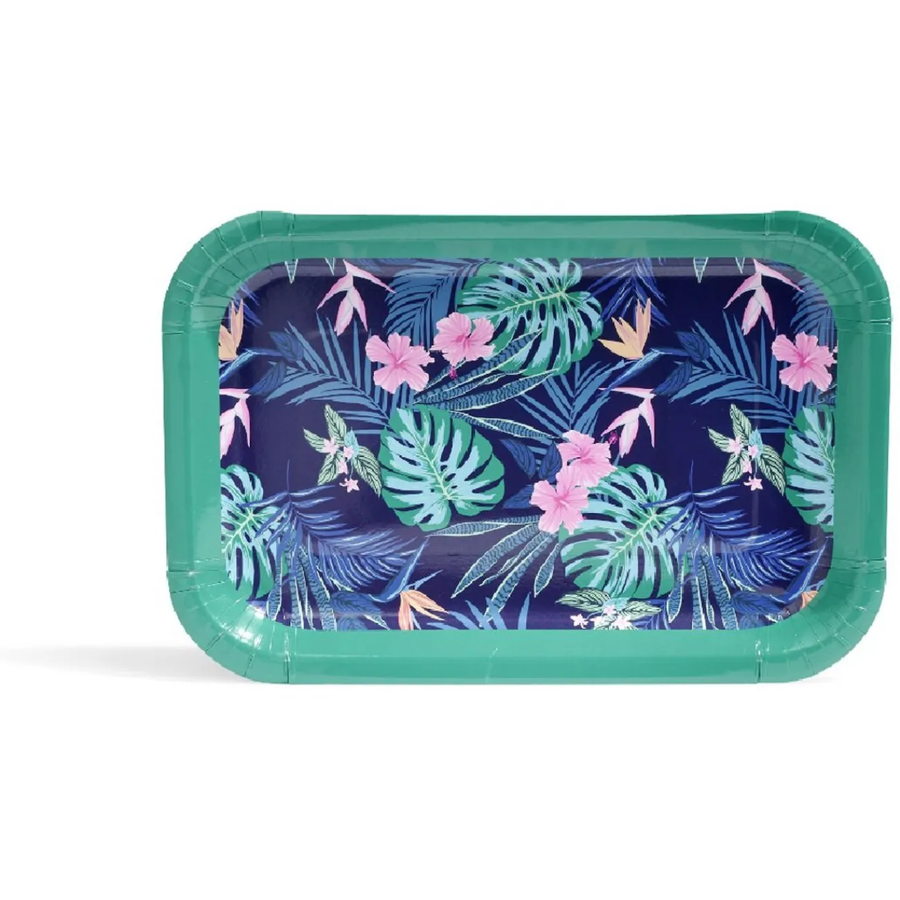 Gifi Plateau de service en carton motif tropical x 5