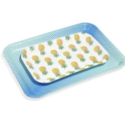 Gifi Plateau de service en carton style tropical x 5