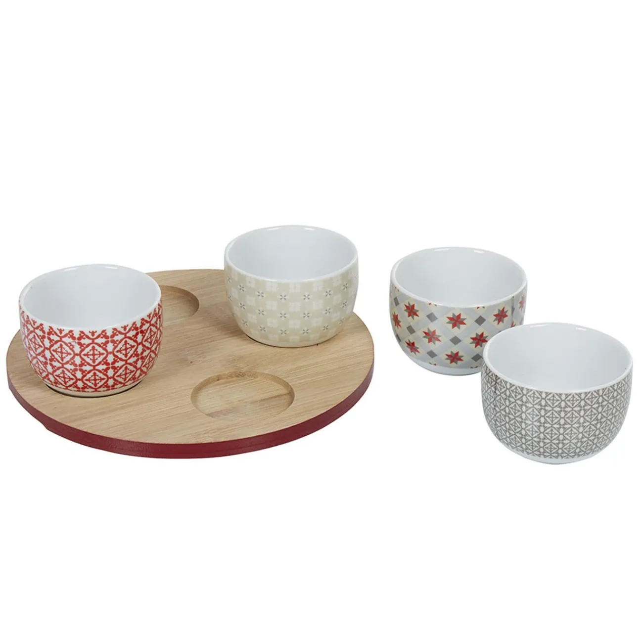 Gifi Plateau de service et bols carreaux de ciment 4 design