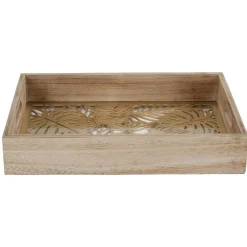 Gifi Plateau en verre et bois