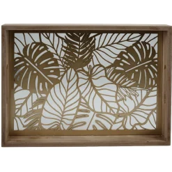 Gifi Plateau en verre et bois