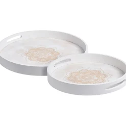 Gifi Plateau grand modèle motif Mandala bois