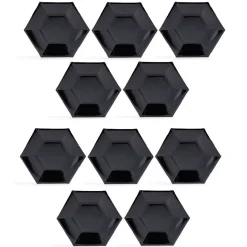 Gifi Plateau hexagonal carton noir Ø26cm x10