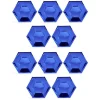 Gifi Plateau hexagonal carton bleu métallisé Ø26cm x10