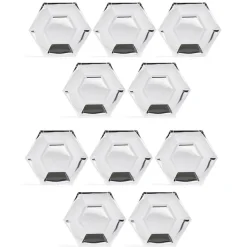 Gifi Plateau hexagonal carton argenté métallisé Ø26cm x10