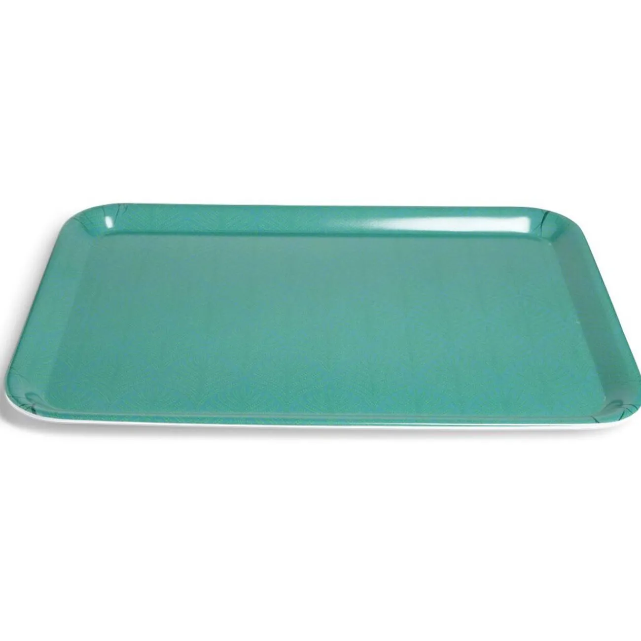 Gifi Plateau mélaminé vert uni 45,2x31,4xH2cm
