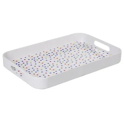 Gifi Plateau mélamine motif pois multicolores