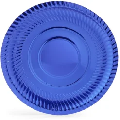 Gifi Plateau présentation carton bleu métallisé x3