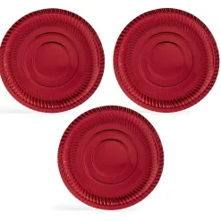 Gifi Plateau présentation carton rouge métallisé x3