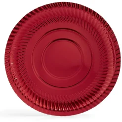 Gifi Plateau présentation carton rouge métallisé x3