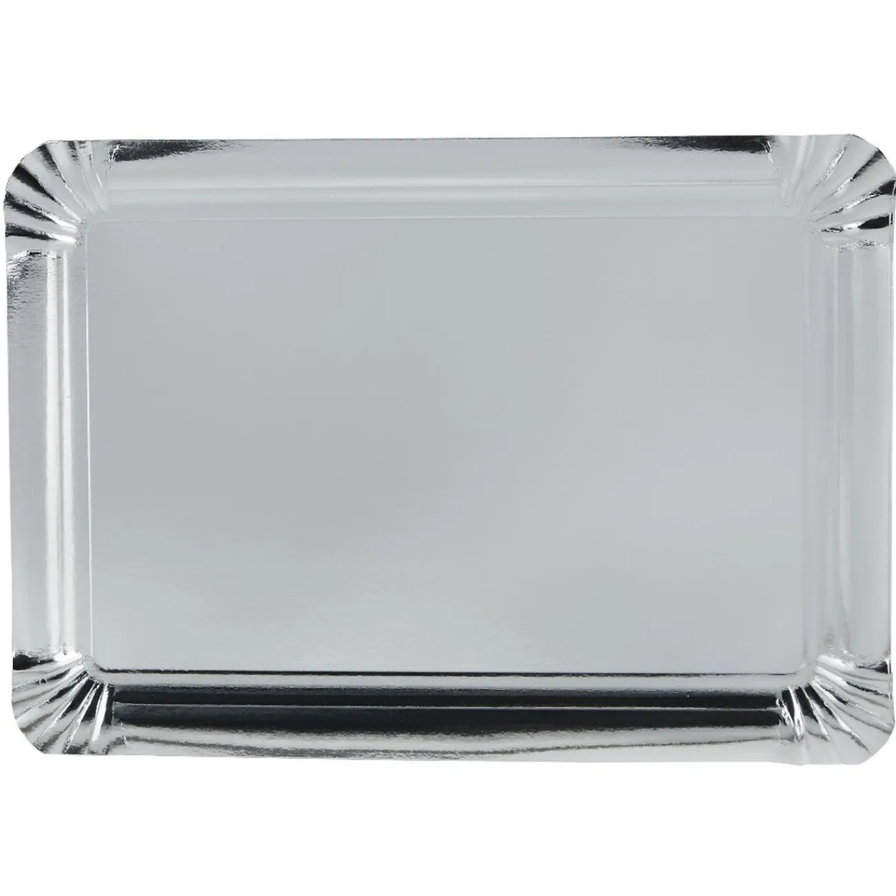 Gifi Plateau rectangulaire argenté en carton x5