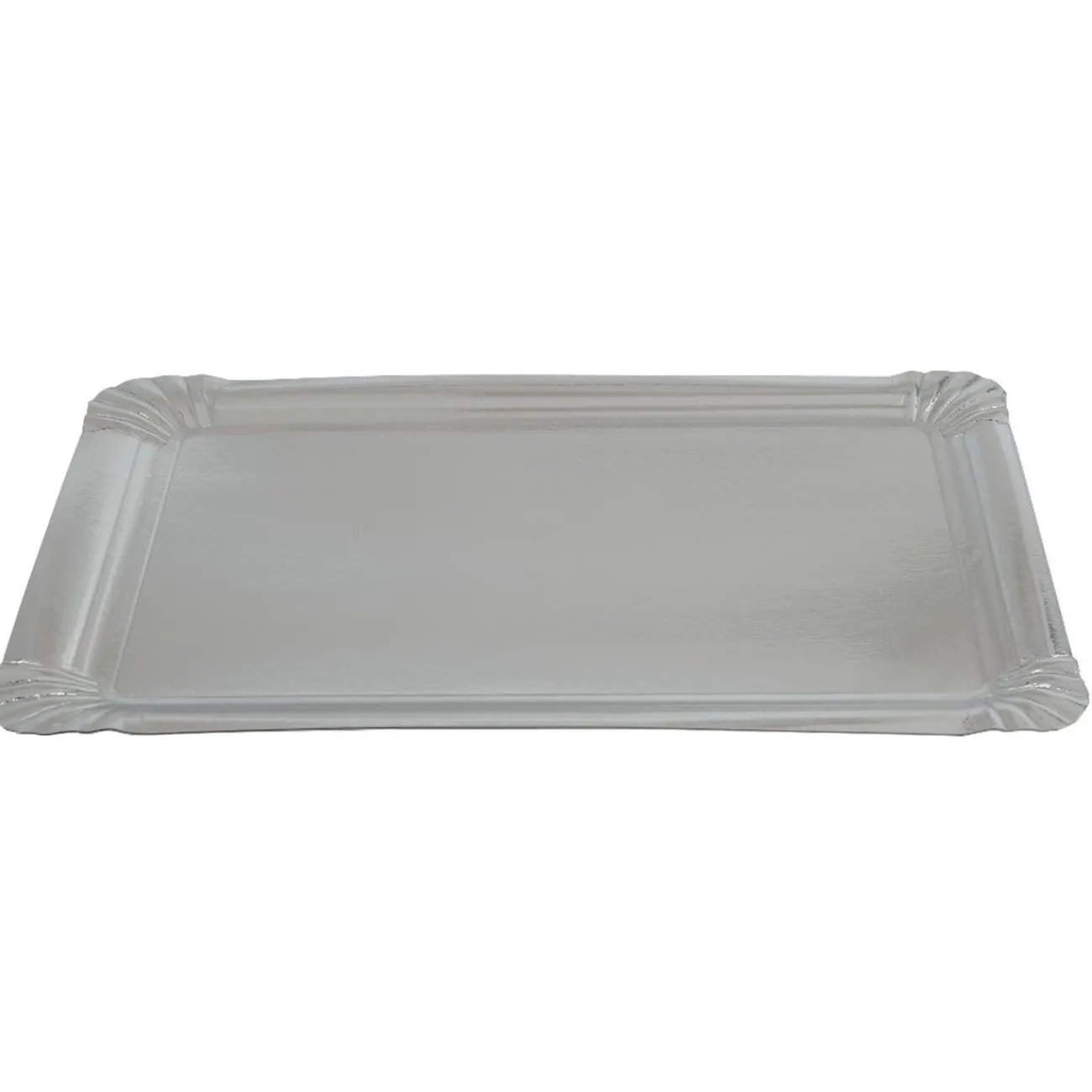 Gifi Plateau rectangulaire argenté en carton x5